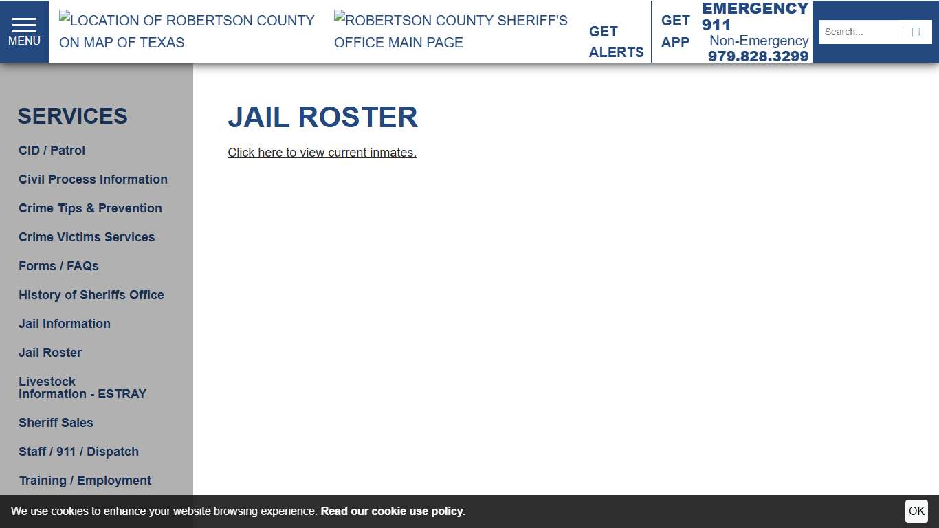Jail Roster Robertson County Texas Sheriff's Office